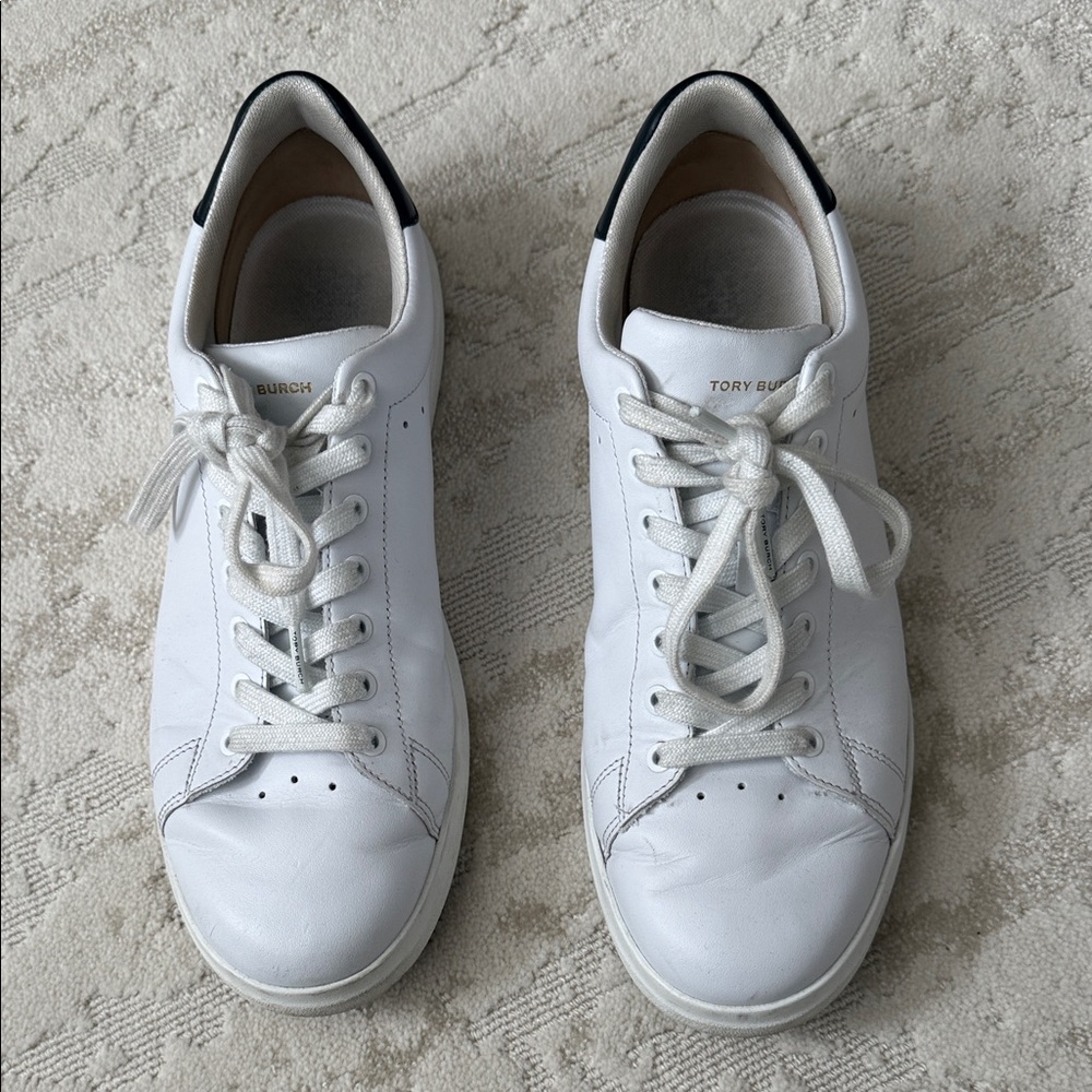 Tory Burch Howell Court Leather White Women's Sneakers - size 10.5